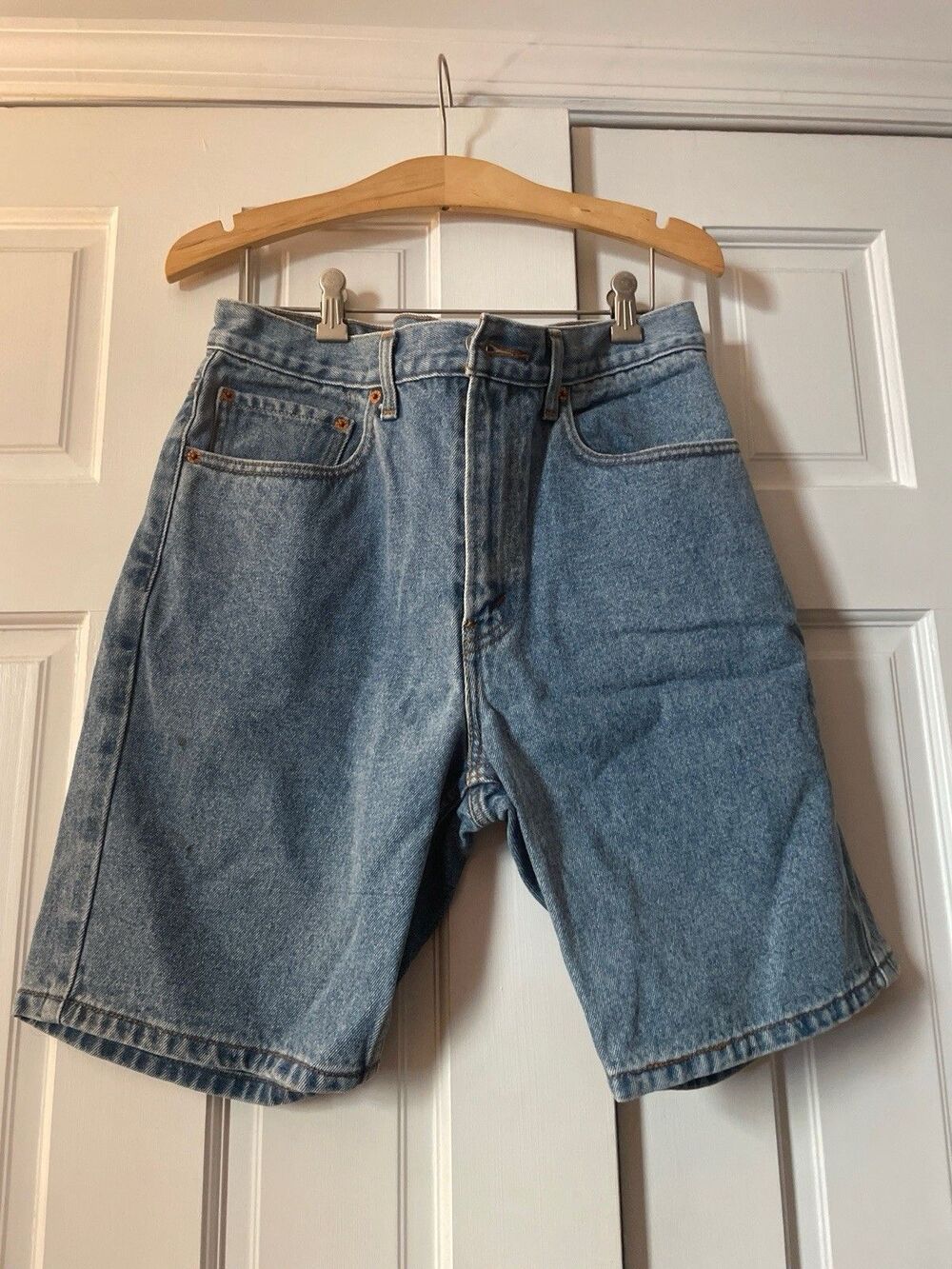 VTG Y2K Levi's 505 Denim Shorts Mens Size 34 Blue Distressed Jean Shorts Jorts